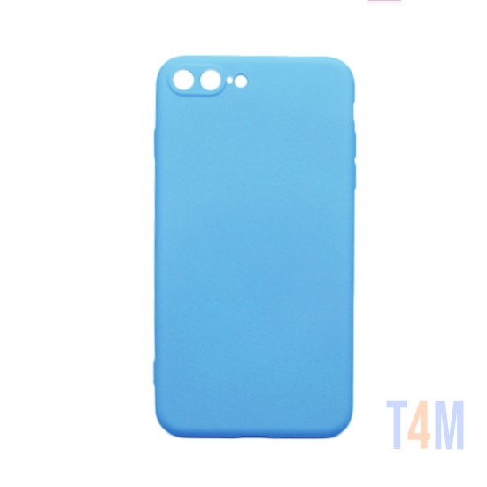 Capa de Silicone com Moldura de Câmera para Apple iPhone 7 Plus/8 Plus Azul